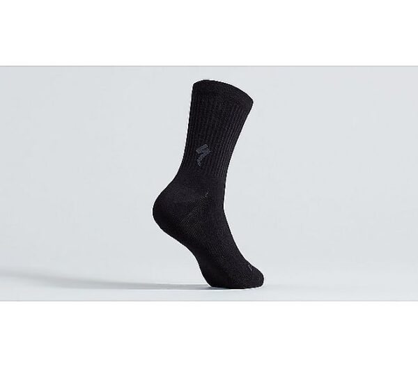 COTTON TALL SOCK BLK S